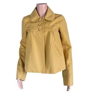 BB Dakota Mustard Yellow Jacket M Cropped Utility Mod 60s Retro Fall Layer
